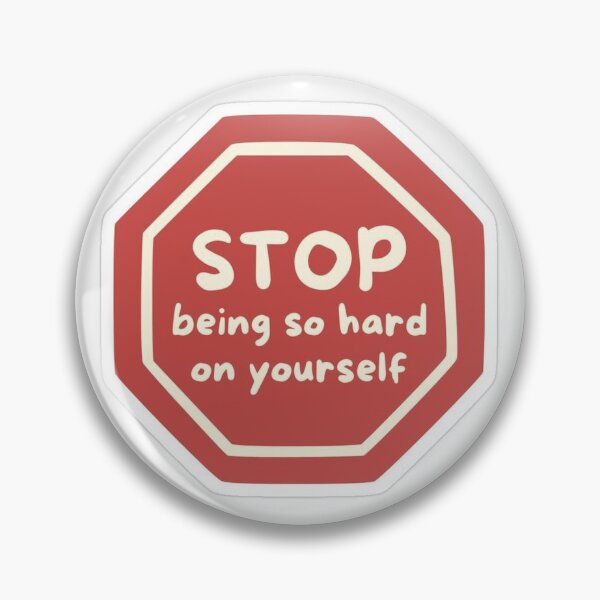 Item preview, stop being so hard on yourself sticker for genz designed and sold by MoodByte .
