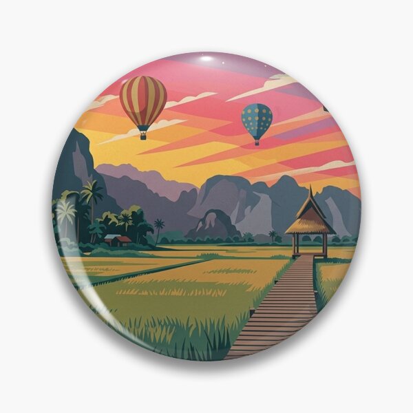 Item preview, Laos Vang Vieng Travel Art designed and sold by yunamaliskova.