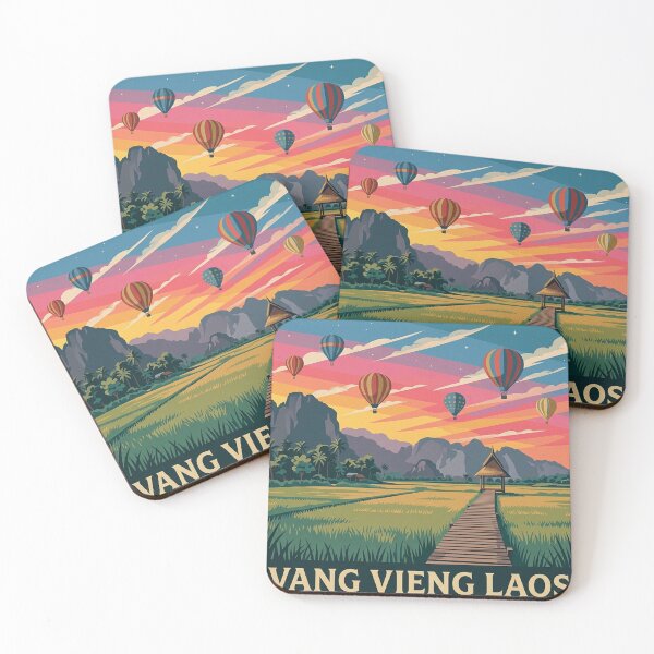 Item preview, Laos Vang Vieng Travel Art designed and sold by yunamaliskova.