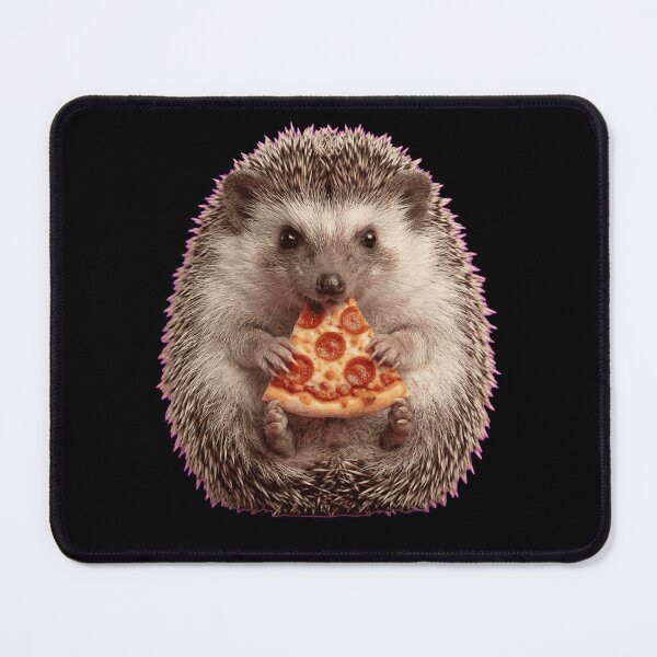 Aperçu de l'œuvre Un adorable hérisson mange une pizza au pepperoni créée et vendue par k3rstman1.