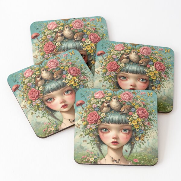 Item preview, Where Nature Grows Within. Pop Surrealism Portrait inspired by Mark Ryden. Lowbrow art.. designed and sold by Piagor.