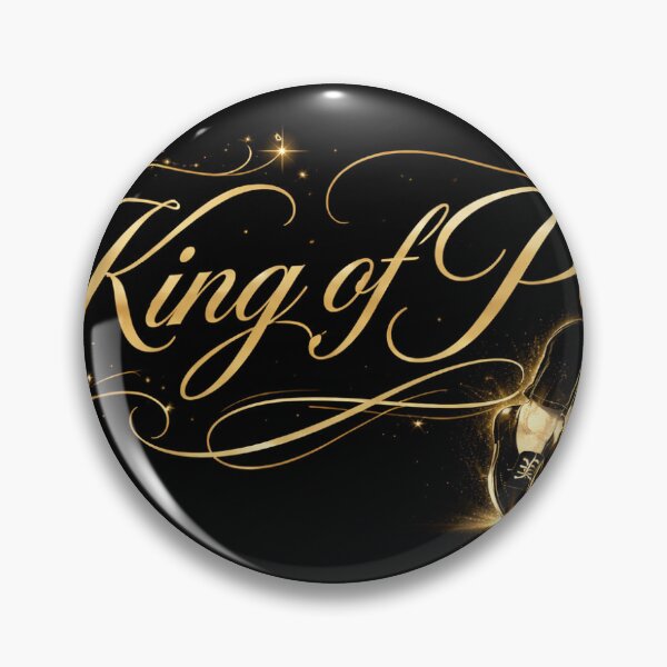 Item preview, Golden King of Pop on a black background with an elegant effect designed and sold by EMMStudio.