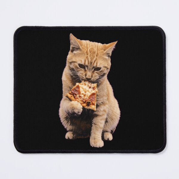 Item preview, Funny Hungry Orange Tabby Cat Eating Pizza designed and sold by k3rstman1.