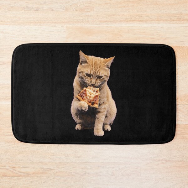 Item preview, Funny Hungry Orange Tabby Cat Eating Pizza designed and sold by k3rstman1.