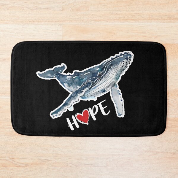 Item preview, Watercolor drawing of a humpback whale, the world's oceans, the Atlantic Ocean, hope for species conservation designed and sold by Kathrina Graf.