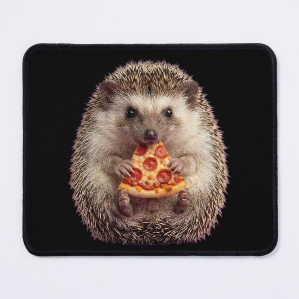 Item preview, Adorable Hedgehog Eating Pepperoni Pizza Slice designed and sold by k3rstman1.