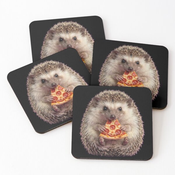 Item preview, Adorable Hedgehog Eating Pepperoni Pizza Slice designed and sold by k3rstman1.