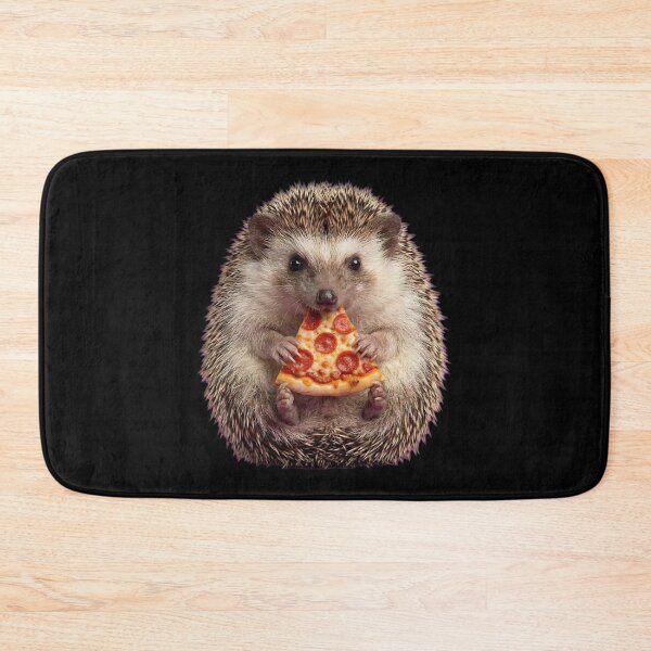 Item preview, Adorable Hedgehog Eating Pepperoni Pizza Slice designed and sold by k3rstman1.