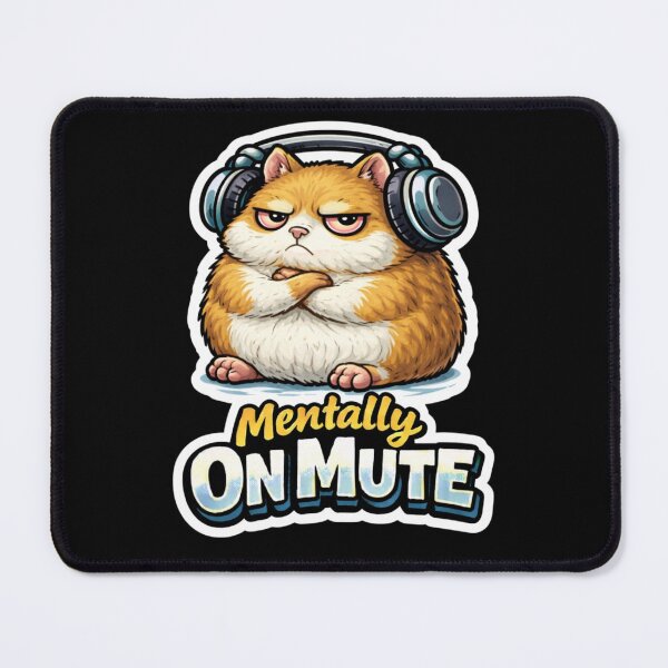 Item preview, Funny Hamster Mentally on Mute Sticker designed and sold by Gentlestate.