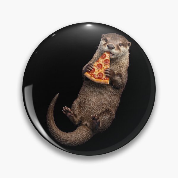 Item preview, Una linda nutria comiendo una rebanada de pizza de pepperoni designed and sold by k3rstman1.