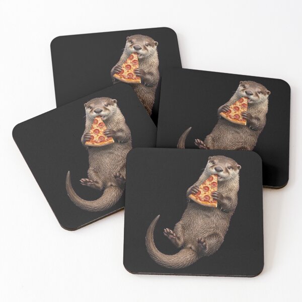 Item preview, Una linda nutria comiendo una rebanada de pizza de pepperoni designed and sold by k3rstman1.