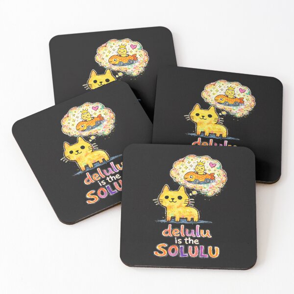 Item preview, Delulu Is The Solulu Cat designed and sold by ZunZunArt.
