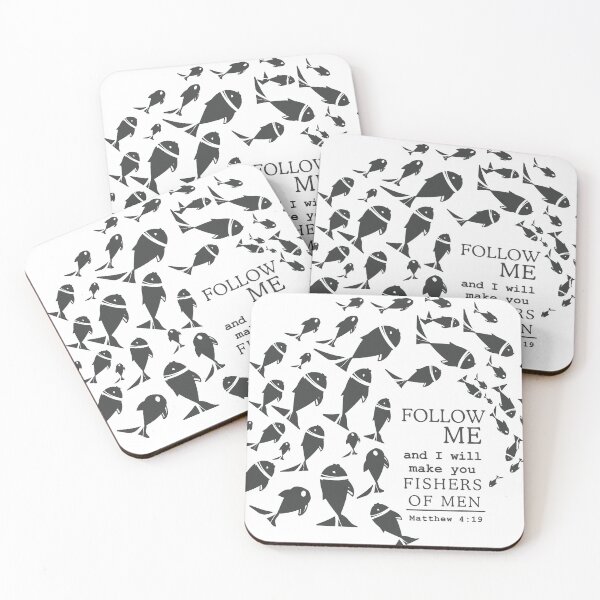 Item preview, ollow Me – Matthew 4:19 Calling to Discipleship Scripture Illustration designed and sold by Lewis Studio.