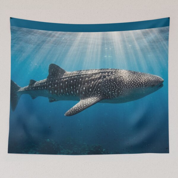 Item preview, Whale shark underwater with sunbeams. designed and sold by Malisa345.