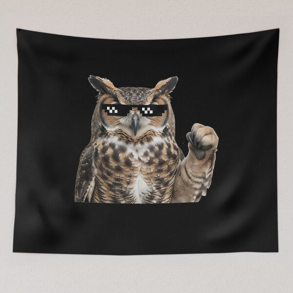 Item preview, Cool Thug Life Owl Pixel Sunglasses Meme designed and sold by k3rstman1.