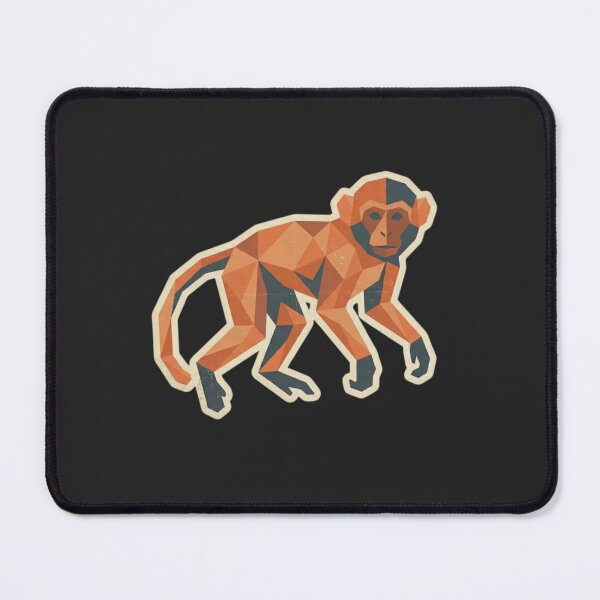 Item preview, Orange Monkey in Motion – Polygonal Nature Art for Explorers designed and sold by bsbd-action.