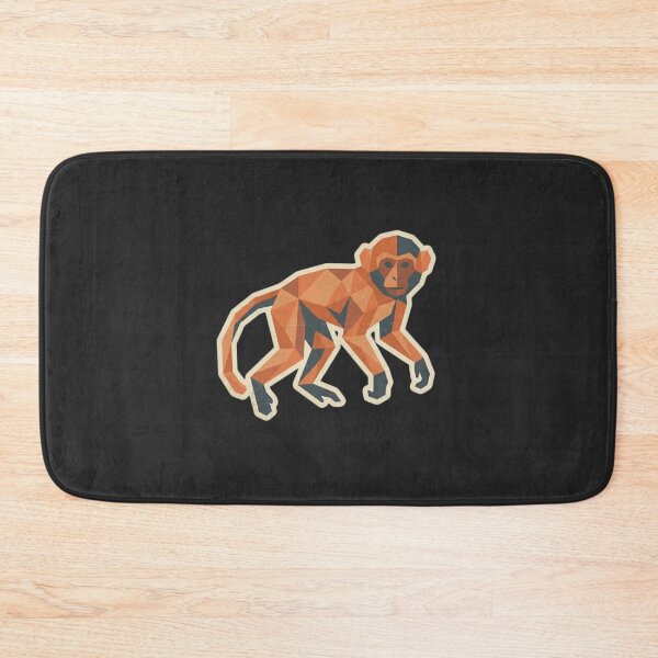 Item preview, Orange Monkey in Motion – Polygonal Nature Art for Explorers designed and sold by bsbd-action.