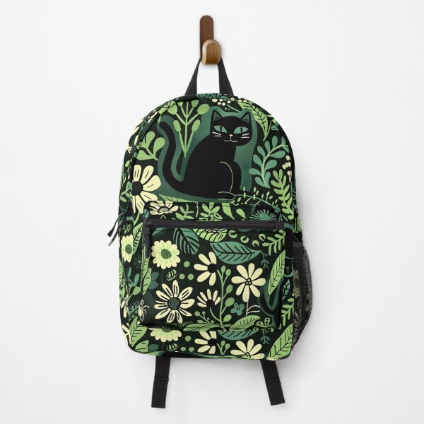 Item preview, Floral Black Cat Pattern designed and sold by xiao xuans.