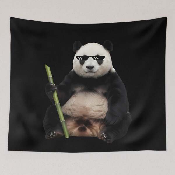 Item preview, Cool Panda with Pixel Sunglasses and Bamboo designed and sold by k3rstman1.