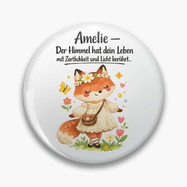 Item preview, Personalized fox children's room poster with the name Amelie designed and sold by LoveNurseries.