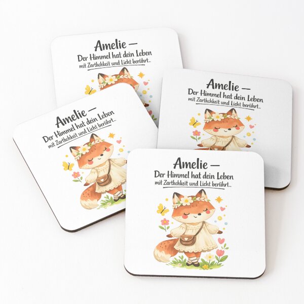 Item preview, Personalized fox children's room poster with the name Amelie designed and sold by LoveNurseries.