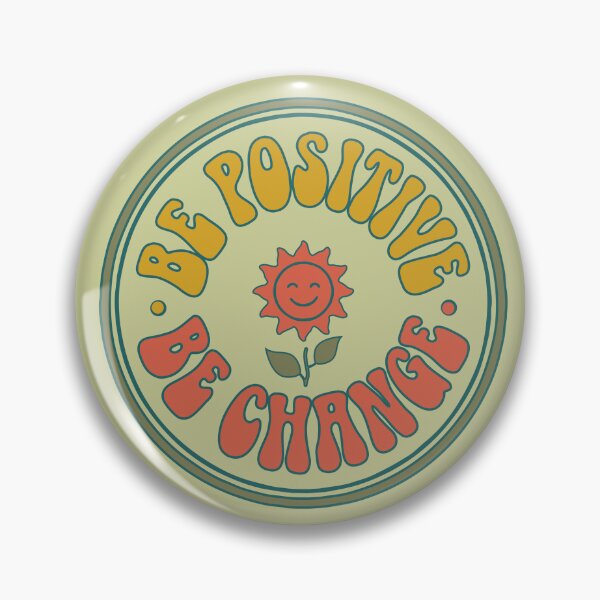 Item preview, be positive quote retro print designed and sold by studioMoSa.