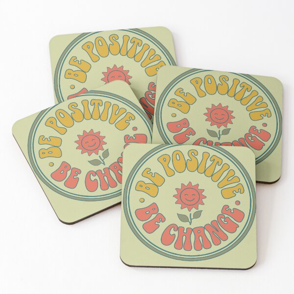 Item preview, be positive quote retro print designed and sold by studioMoSa.