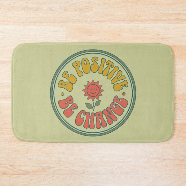 Item preview, be positive quote retro print designed and sold by studioMoSa.