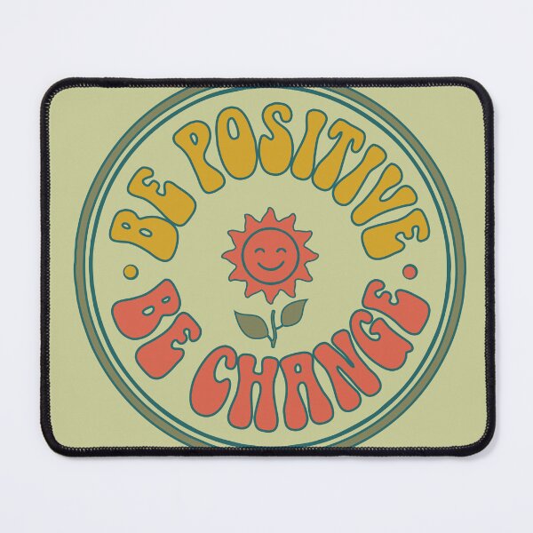 Item preview, be positive quote retro print designed and sold by studioMoSa.