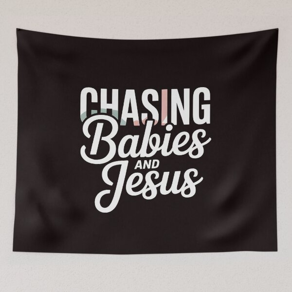 Item preview, Chasing Babies And Jesus Tshirt – Uplifting Parenting Christian Humor designed and sold by Redgiant87x.