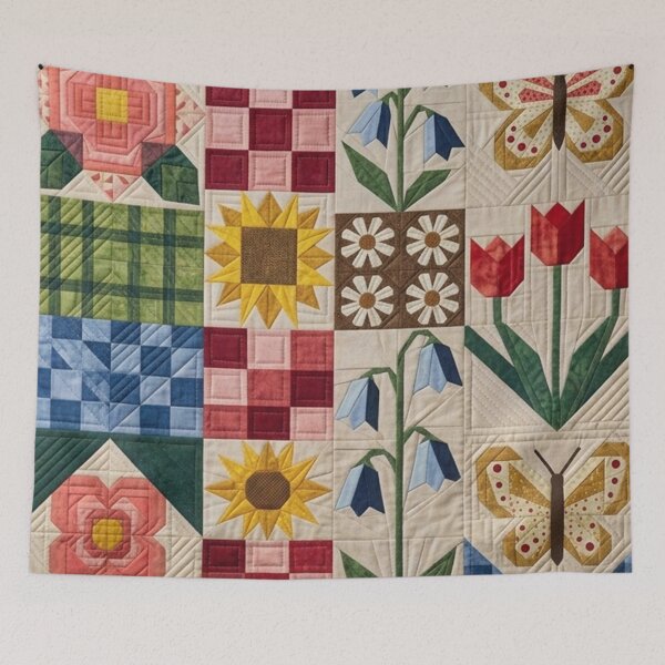 Item preview, Nature Quilt Block Pattern designed and sold by yunamaliskova.