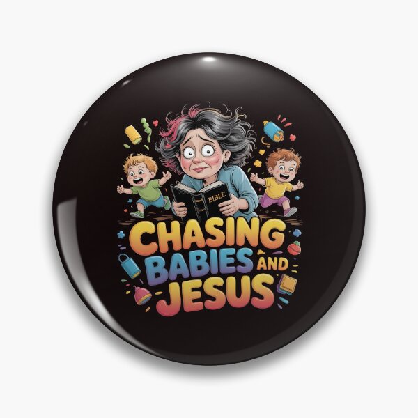 Item preview, Chasing Babies And Jesus Tshirt – Funny Parenting Quotes Christian Family designed and sold by Redgiant87x.