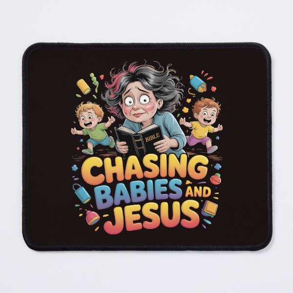 Item preview, Chasing Babies And Jesus Tshirt – Funny Parenting Quotes Christian Family designed and sold by Redgiant87x.