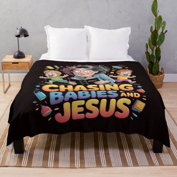 Item preview, Chasing Babies And Jesus Tshirt – Funny Parenting Quotes Christian Family designed and sold by Redgiant87x.