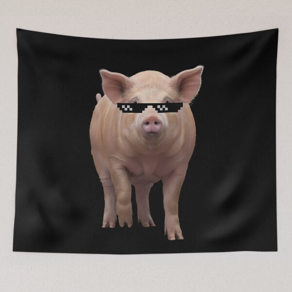 Item preview, Cool Pig Wearing Pixelated Sunglasses designed and sold by k3rstman1.