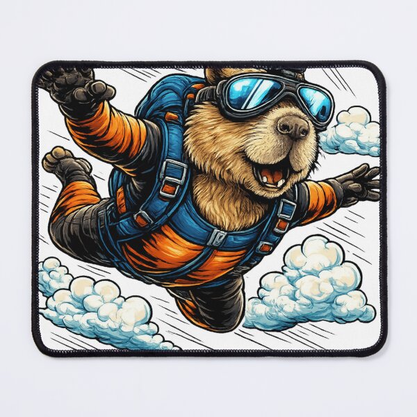 Item preview, Skydiving Capybara  designed and sold by ttuniques.