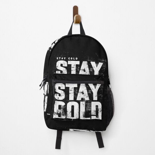 Item preview, The words "Stay cold stay bold" with a grunge texture on a black background. An inspirational slogan in bold, vintage style. designed and sold by khemjiraphoto.