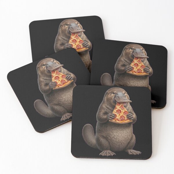 Item preview, Funny Platypus Eating Pepperoni Pizza Slice designed and sold by k3rstman1.
