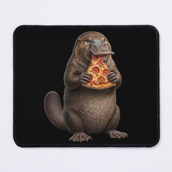 Item preview, Funny Platypus Eating Pepperoni Pizza Slice designed and sold by k3rstman1.