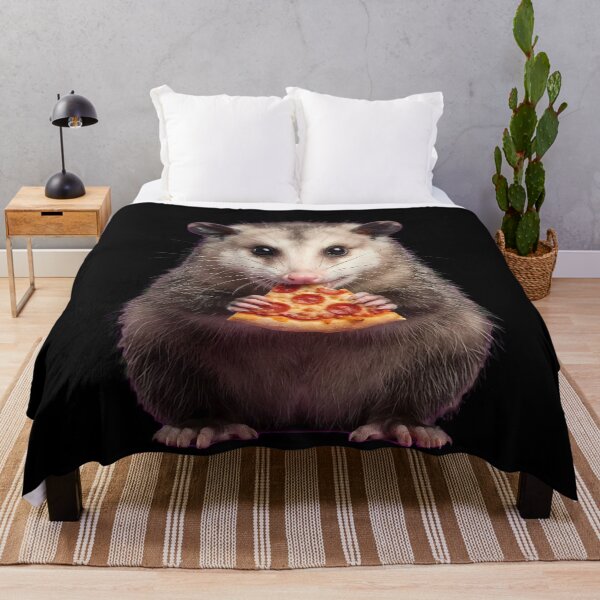 Item preview, Cute Realistic Possum Eating Pepperoni Pizza Slice designed and sold by k3rstman1.