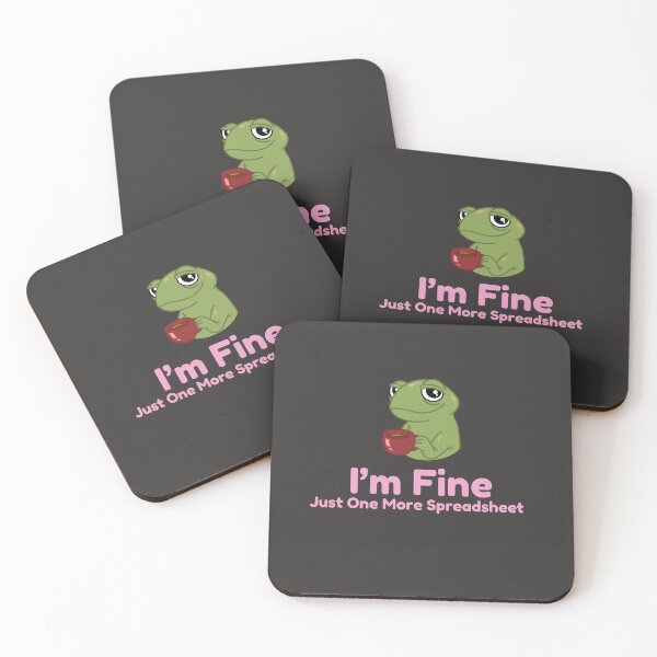 Item preview, I’m Fine Just One More Spreadsheet Frog Sticker – Funny Accountant Meme, Excel Humor, Office Burnout Gift designed and sold by arceeddesign.