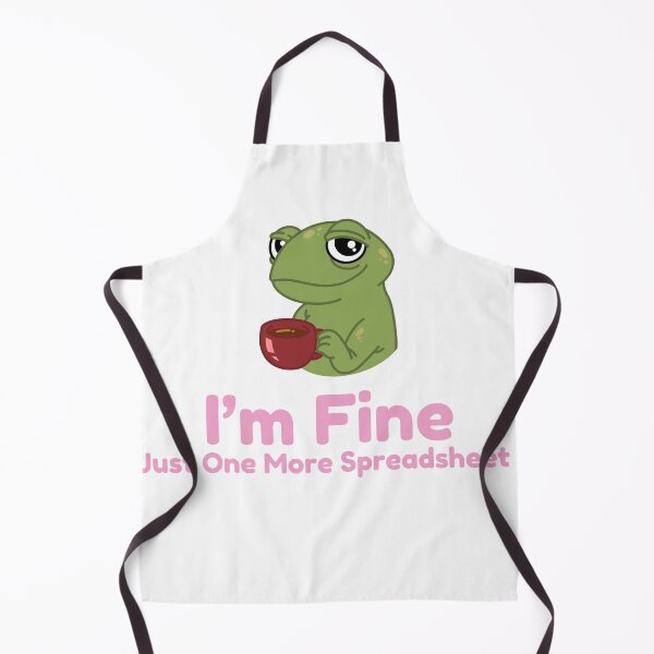 Item preview, I’m Fine Just One More Spreadsheet Frog Sticker – Funny Accountant Meme, Excel Humor, Office Burnout Gift designed and sold by arceeddesign.