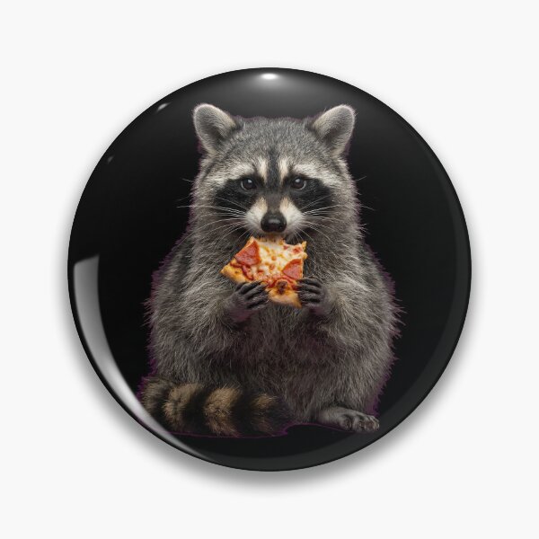 Item preview, Realistic Raccoon Eating Pepperoni Pizza Slice designed and sold by k3rstman1.