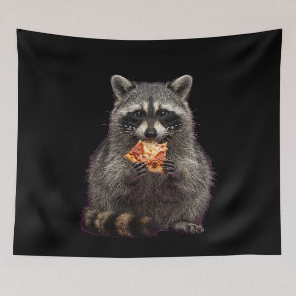 Item preview, Realistic Raccoon Eating Pepperoni Pizza Slice designed and sold by k3rstman1.
