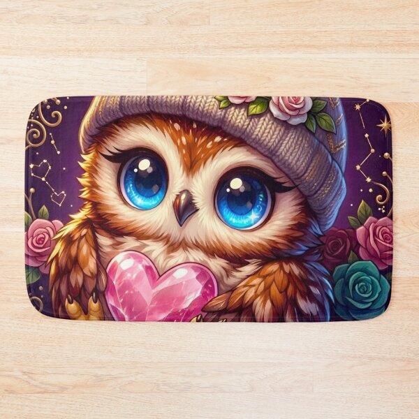 Item preview, Loved Beyond Measure – Baby Owl Blue Eyes Flower Hat Crystal Heart designed and sold by Good Vibes .