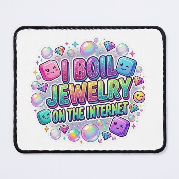Item preview, I Boil Jewelry On The Internet – Colorful Glitter Bubble Fizz Diamond Design designed and sold by RahRahsCreation.