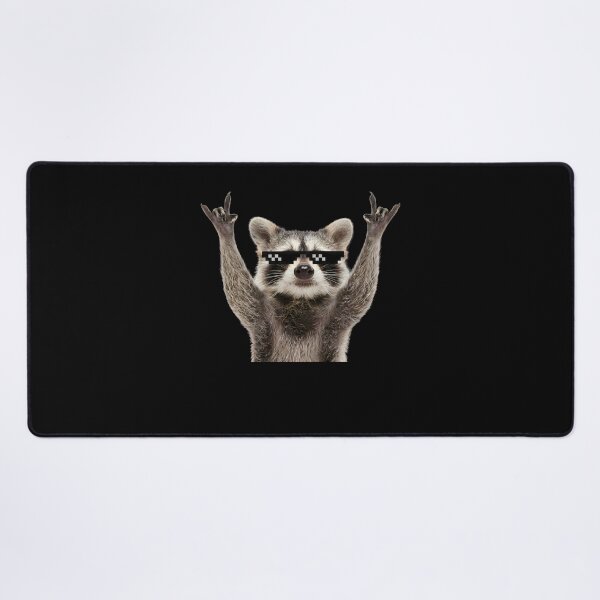 Item preview, Cool Rocker Raccoon with Pixel Sunglasses designed and sold by k3rstman1.