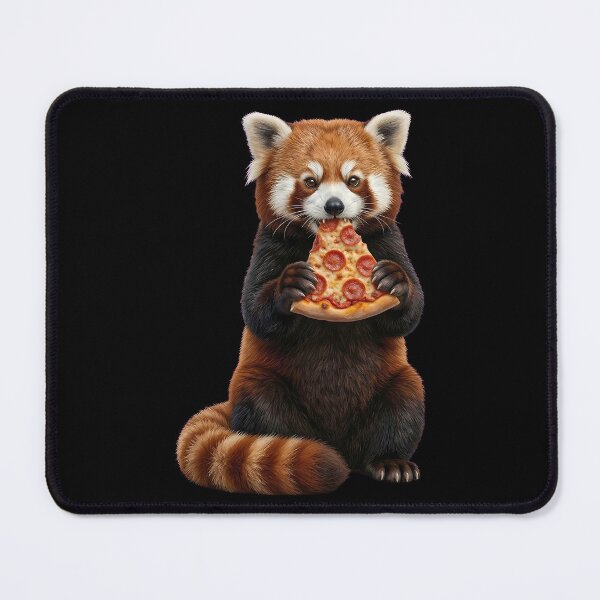 Item preview, Realistic Red Panda Eating Pepperoni Pizza Slice designed and sold by k3rstman1.