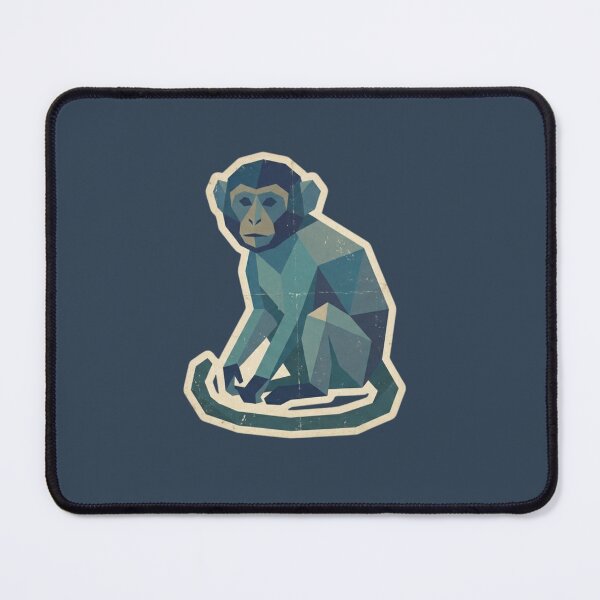 Item preview, Geometric Style Sitting Monkey – Relaxed Ape Illustration for Animal Lovers designed and sold by bsbd-action.