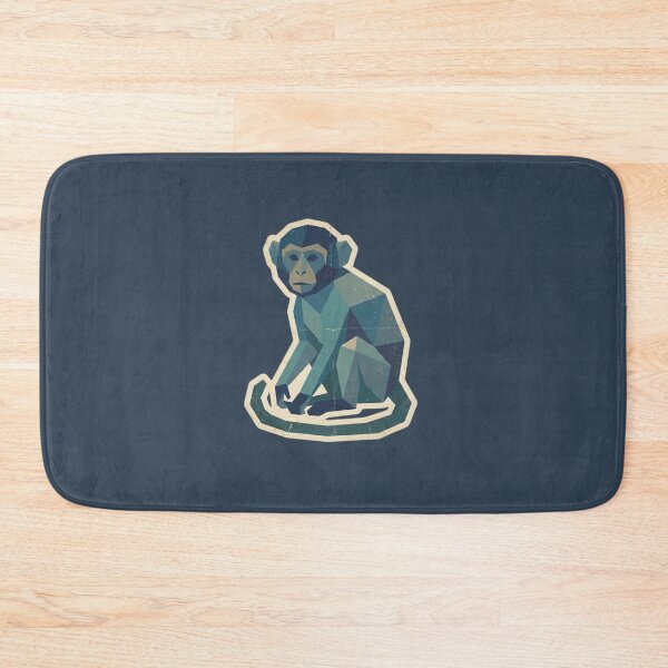 Item preview, Geometric Style Sitting Monkey – Relaxed Ape Illustration for Animal Lovers designed and sold by bsbd-action.